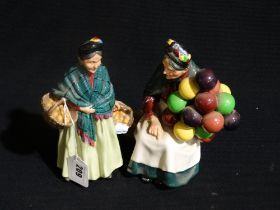 Two Royal Doulton Figures "The Orange Lady" & "The Old Balloon Seller"