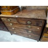 An Antique Mahogany Chest Of Two Short & Three Long Drawers