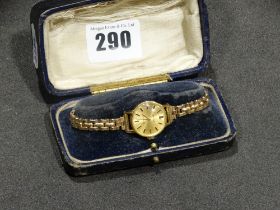 A Gold Plated Omega Ladies Wrist Watch