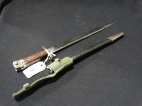 A 1944 Mark II Indian Rifle Bayonet