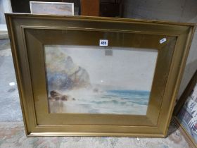 Robert Norton, Watercolour, Coastal Study In Rough Weather, Signed