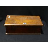 An Antique Mahogany Three Compartment Box, Marked 234