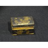 A Japanese Gilt Lacquer Finish Stamp Box