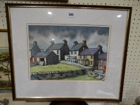 W. Watkinson Morris, Watercolour, Anglesey View, Titled, Pengraigwen, Signed