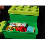 Two Lego Boxes Containing Lego Duplo