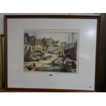 J. Lewis Stant, A Coloured Engraving Of Moelfre, Anglesey, Signed In Pencil