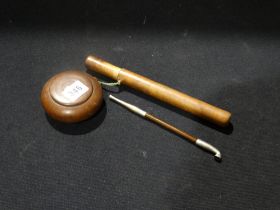A Wood Cased Eastern Opium Pipe