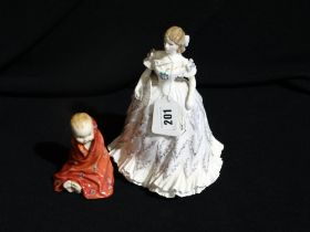 A Royal Worcester Figure, "The Last Waltz", Together With A Doulton Figure "This Little Pig"