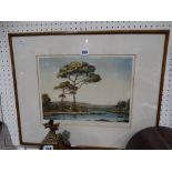 Winston Magorran, A Coloured Engraving, Lake District View, Signed In Pencil