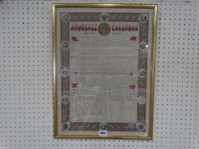 A Framed Andrews 200yr Calendar