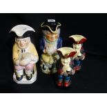 Four Pottery Tavern Figure Toby Jugs