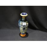 A Doulton Lambeth Baluster Vase With Stylized Floral Pattern, 11" High