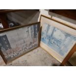 A Signed William Russell Flint Print, Together With An Unsigned Lowry Print