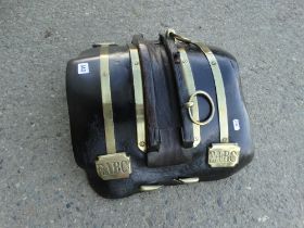 An Antique Leather Working Horse Saddle With Brass Initial Studs