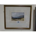 W. Hindley, Watercolour, Titled "Mountain Scene Westmorland"