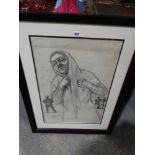 Paul Henry, Graphite, Titled "War Design For Poster", Signed, 24"X 16"