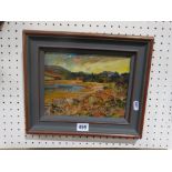 Selwyn Jones, Oil, Landscape View, Titled "Glanllyn Mynydd Bodafon", Signed, 7" X 9"