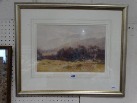 George Cockram, Watercolour, North Wales Landscape View With Sheep To The Foreground, Signed 9" X