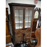 A 19thc Mahogany One Piece Standing Corner Cupboard
