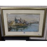 J. Hughes Clayton, Watercolour, View Of Cemaes Bay, Anglesey, Signed, 9" X 16"
