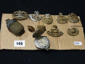 A Group Of Military Regimental Badges To Include South Lancashire & Glamorgan