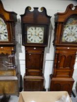 An Antique Oak Encased Long Case Clock, With Square Painted Dial, Eight Day Movement William