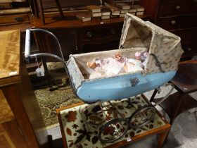 A Mid Century Dolls Pram