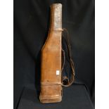 A Vintage Leather Leg Of Mutton Gun Case With Strap