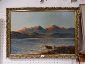 Graham Williams, Sunset Scottish Loch View, Signed, 19" X 29"