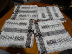 A Set Of Four Brynkir Welsh Woollen Cushion Covers