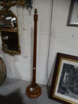 Robert "Mouseman" Thompson, An Oak Standard Lamp On Tapered Column, 54" High