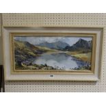 Charles Wyatt Warren, Oil On Board, View At Nantlle, North Wales, Signed 9.5" X 21"