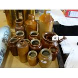 A Group Of Antique Stoneware Bottles & Jars (14)