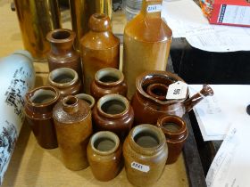 A Group Of Antique Stoneware Bottles & Jars (14)