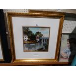 Digby Page, Oil, Titled, "The Bridge At Argenteuil", Signed, 11" X 11"