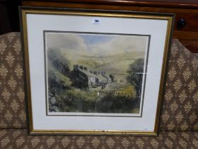 Keith Andrew, A Limited Edition, Signed Print, Titled "Village Talk"