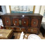An Oriental Hardwood Table Cabinet