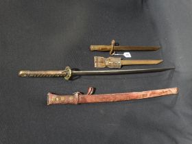 A Japanese Sword & Bayonet
