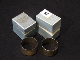 Two Cased Silver Serviette Rings
