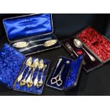Four Cased Sewing & Cutlery Sets (Some Incomplete)