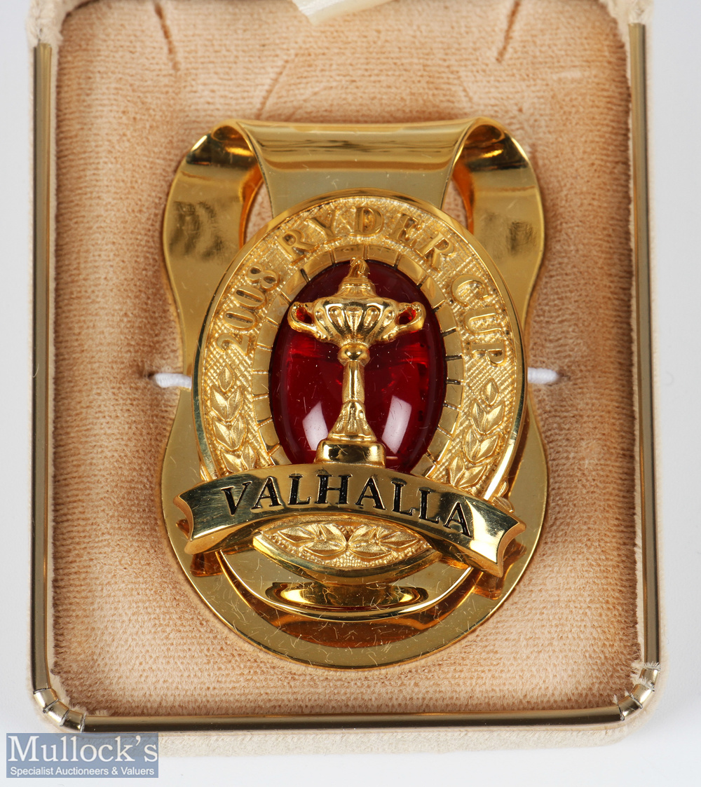 2008 Official Ryder Cup Presentation Gilt Embossed and Engraved Players/Official Money Clip - played