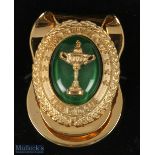 2006 Official Ryder Cup Presentation Gilt Embossed and Engraved Players/Official Money Clip - played