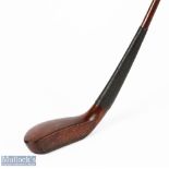 Rare Unlisted Bolton Maker longnose dark stained beech wood play club c1885 - head measures 5.5" x