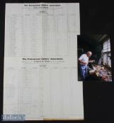 2x 1950s "News of The World" Professional Golfers Match Play Championship tournament draw sheets