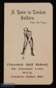 Early Golf Practice Range in Central London Advertising Booklet - Chancery Golf School, 65, Chancery