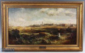 J G H Spindler (Exh.1880-1907) RA & RSA, titled "St Andrews 1898" giclee on canvass signed Jas G H