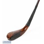 Early and Elegant McEwan dark stained fruit wood longnose slightly curved face play club c1865