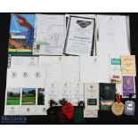 1994-1996 Gleneagles Golf Club Employee Ephemera, to include headed paper, course plans of the now