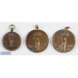 3x The Artisan Golfers Association silver medals 1956, 1959 and 1967 - embossed to rev; Annual