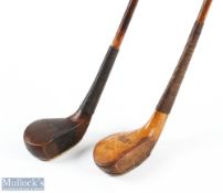 2x Late scare neck woods incl' The Gamage of London unusual pear shaped golden beechwood driver